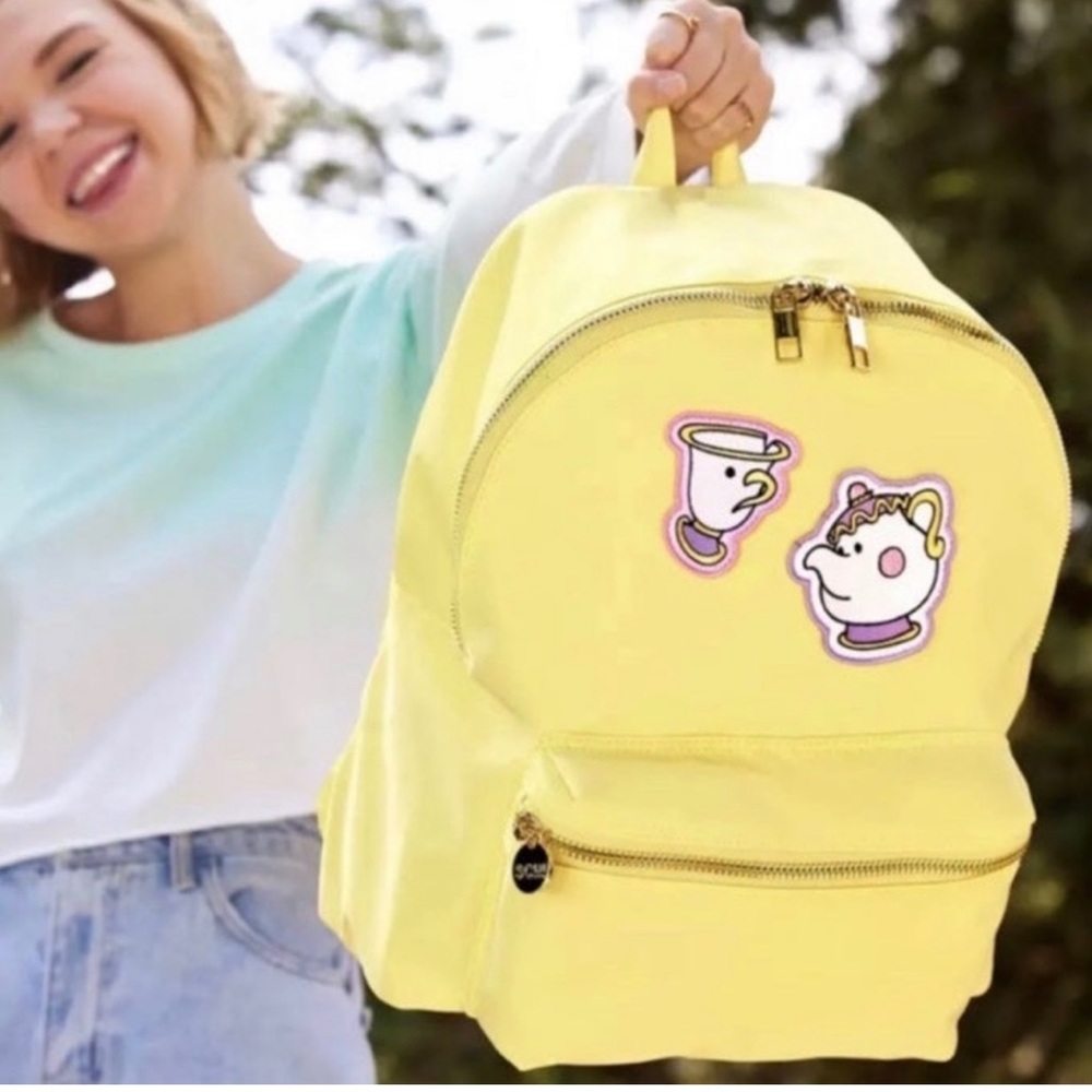 ✨NWT✨ Disney Parks 2022 Stoney Clover Ln Beauty & The Beast Yellow Backpack - Picture 6 of 9